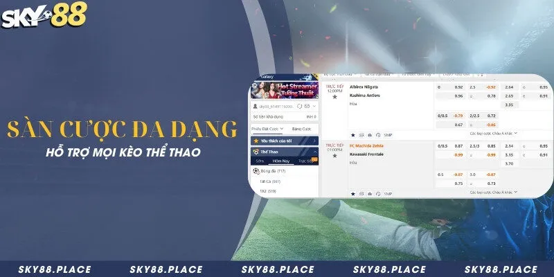 SKY88 - Nhà Cái Cá Cược Thể Thao Sky88.com Chính Thức 6 Sàn cược đa dạng, hỗ trợ mọi kèo thể thao